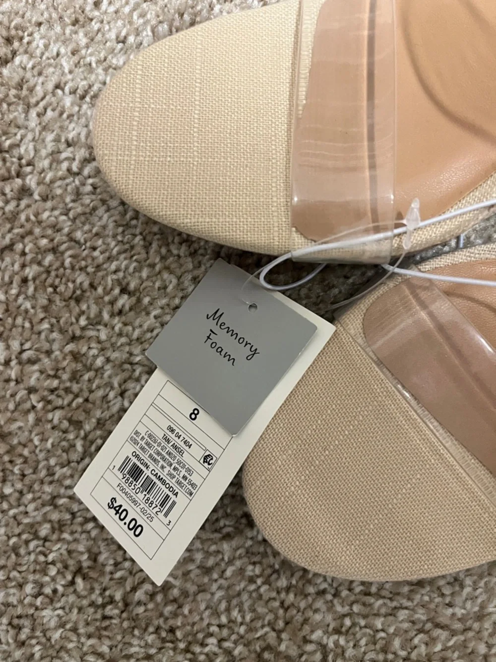 a new day Clear-Strap Mules in Beige